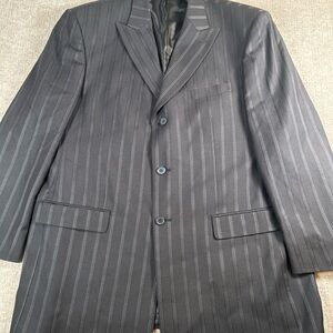Giorgio Fiorelli Black Pinstripe Suit Jacket